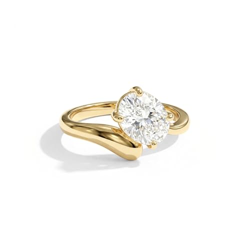 Hefanny 14K Gold-Plated Wedding Bands for Women Dainty Stackable Cubic Zirconia Promise &...