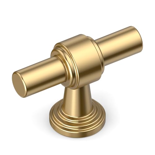 Image of 10 Pack 1 inch(25mm) Champagne Gold Cabinet Knobs for Cabinets Kitchen Drawers Pulls Champagne Cabinet Hardware Dresser Knobs