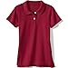 Lands' End Girls Short Sleeve Feminine Fit Interlock Polo Shirt Large Garnet