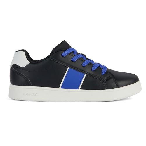 Geox J ECLYPER Boy B Sneaker, Black/ROYAL, 28 EU