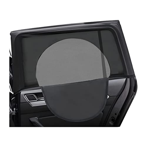 CGEAMDY 2-teilige Autofensterjalousien, Universelle Auto-Sonnenschutz, Dehnbarer Heckscheiben-Sonnenschutz, UV-Schutz mit Reißverschluss, Car Zipper Side Window Sun Protection (Heckscheibe)