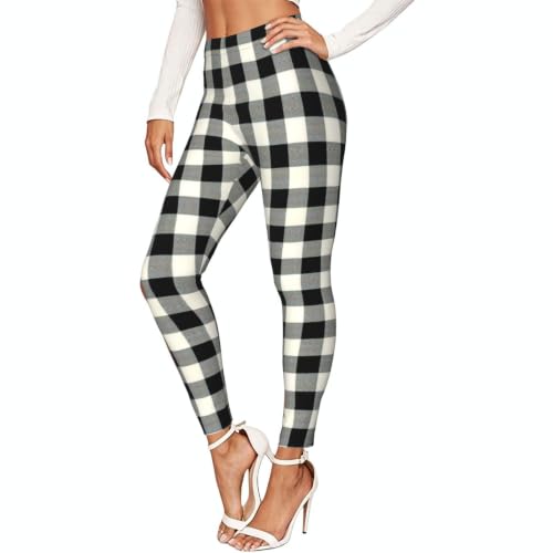 Leggings elásticos cuadrados Buff con diseño geométrico y pantalones deportivos opacos cómodos