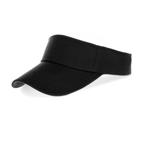 Viseras para Mujer, Visera Mujer Anti UV, Gorra Visera Deportiva, Sun Visor Cap, Adecuado para Niños, Adolescentes, Juegos de Pelota, Carreras y Otras Actividades al Aire Libre (Negro)