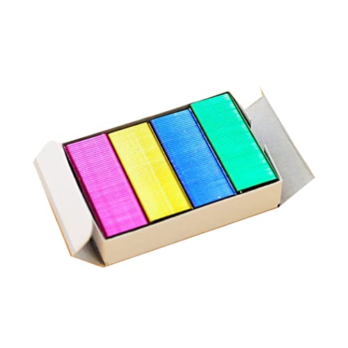 Mini grapas coloridas para tienda de bricolaje, recargas, grapas estándar para libros, 24/6 mm, 800 unidades