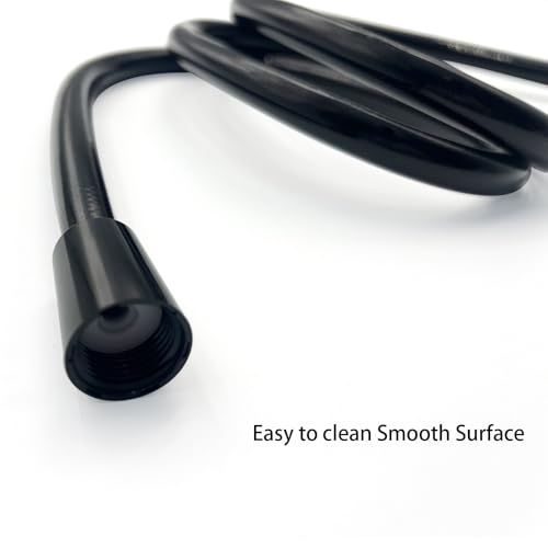 Image of Replacement Shower Hose for RV Camper 6in Flexible & Kink-Free Heavy Duty PVC Lead-Free Black
