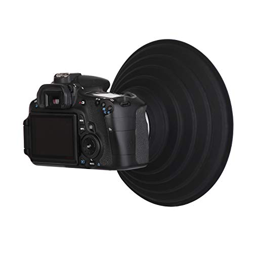 STSEETOP Camera Lens Hood Collapsible Reversible Filter Thread Rubber Digital Lens Hood DSLR Lens Cap Shade (for 50-70mm Lens)