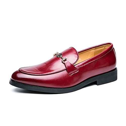 Zapatos de cuero casual para hombres con tacón plano y diseño elegante