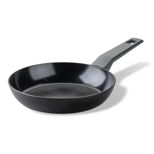 Fackelmann Pan 20 cm statement – keramische gecoate pan – gerecycled aluminium met antiaanbaklaag, honingraatbodemstructuur – voor alle warmtebronnen, inclusief inductie, PFAS-vrij