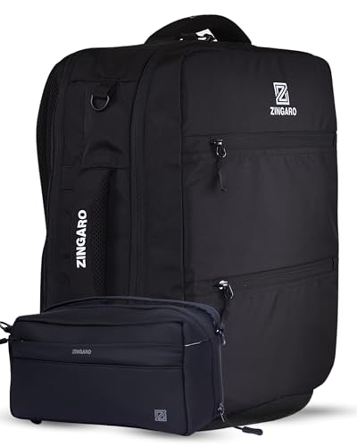 Image of Zingaro Combo Large 40l Travel Lapotp Bag For Men Women Laptop Backpack For Men Women Tech Organizer Pouch