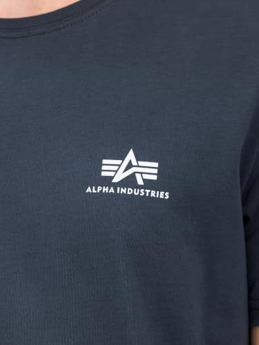 Alpha Industries Basic T Small Logo T-Shirt für Herren Navy – Ansicht 6
