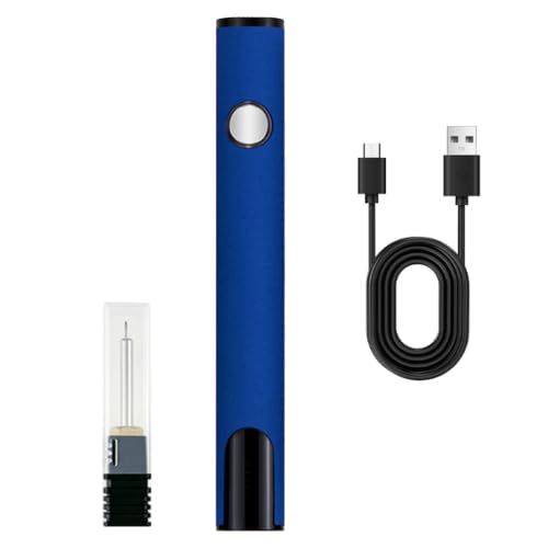 2026 Rechargeable Thread Burner kit Digital Thread Zapper Tool Burning Pen For Beading Leather Craft Sewing Weaving And Stringing Molten Wax Carving Wooden Board Hot Stamping (blue)