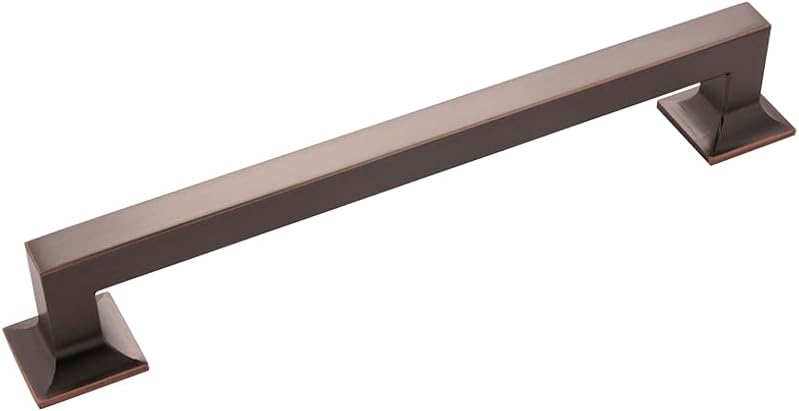 Hickory Hardware Studio Collection Pull 7-9/16 Inch (192mm) Center to Center Oil-Rubbed Bronze Highlighted Finish (5 Pack)