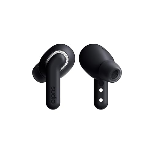 SUDIO E4 Pro (�~�b�h�i�C�g�u���b�N) ���C�����X�C���z�� �J�i���^ (Bluetooth6.0 / �}�C�N�t��/iOS Android �Ή�/�h��) �n�C�u���b�h ANC �m�C�Y�L�����Z�����O �}���`�|�C���g �������K�i