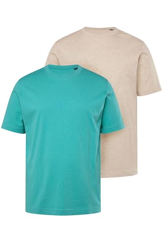 T-Shirt Homme JP 1880 2er-Pack basique col rond vêtement grande taille homme coupe droite