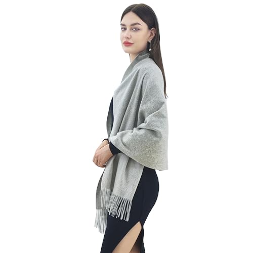 DANA XU 100% Cashmere Wrap Wool Extra Large Pashmina Shawl Scarf for Women Winter Oversized Floral Blanket2