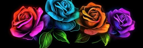 Peinture diamant adulte rose grand format 50x150cm kit broderie point de croix complet