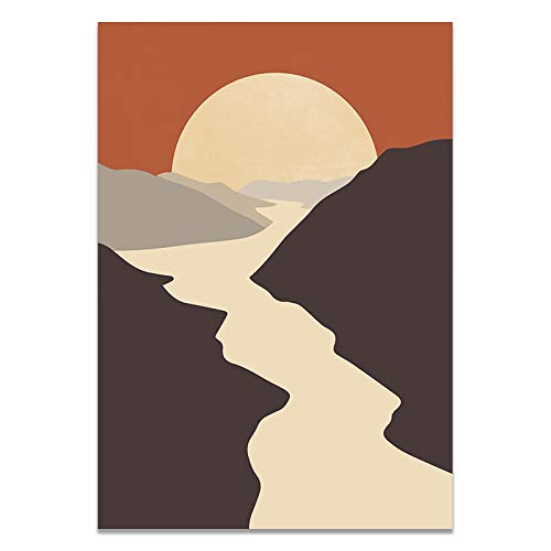 Lienzo abstracto nórdico Sun Moon para renovar paredes vacías set de 3 láminas modernas 50x70 3
