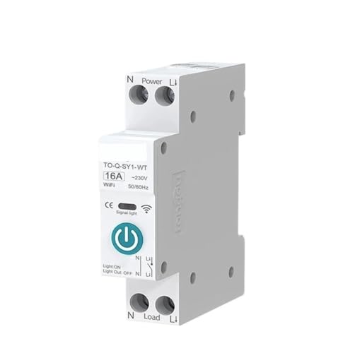 Disjoncteur avec mesure 16A 63A télécommande rail vie à la maison noir 1P