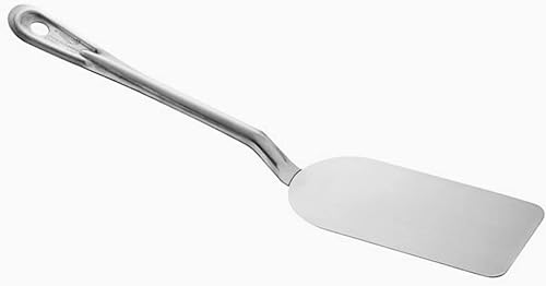 Juego de 12 espátulas flexibles de acero inoxidable sólido para parrilla de plancha, 6 x 3 de borde cuadrado para parrilla, torneador de grado