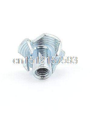 Lilianos 50Pcs 4 Prongs Zinc Plated T-Nut Tee Nut Fixing M4 x 10mm
