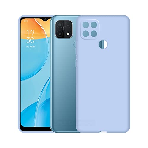 Image of Case Creation Liquid TPU Silicone Cover for Oppo A15 Soft Case,Anti-Dirty Slim Case Frosted Matte Cute Candy TPU Raised Bezel (Splash of Color) Back Case Cover for OppoA15 -Light Purple