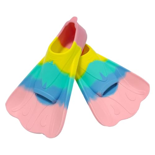 Natación de silicona Aletas para niños: aletas de entrenamiento de natación flexibles, aletas de buceo suaves | Palitas de baño ajustables, aletas de esnórquel cómodas, engranaje de natación duradero