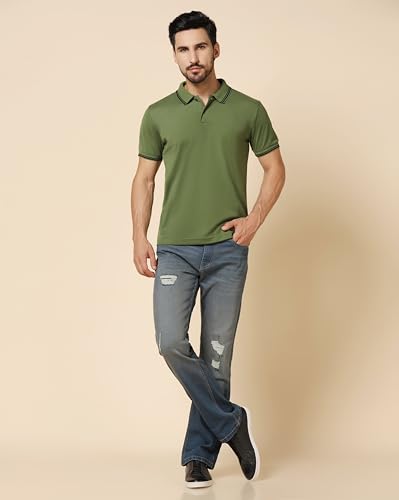 Image of INKKR Men's Solid Polo Collared Neck Stylish T-Shirt Combo