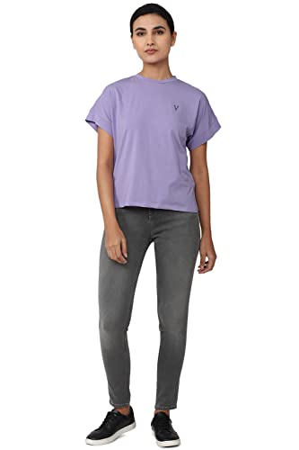 Image of Van Heusen Women's Cotton Regular Fit Half Sleeve Crew Neck Casual Regular Comfort Fit T-Shirt