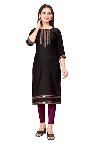 Image of Women's Short Kurti in TopsTunic Rayon Cotton Blend | Ladies Ethnic Tunic