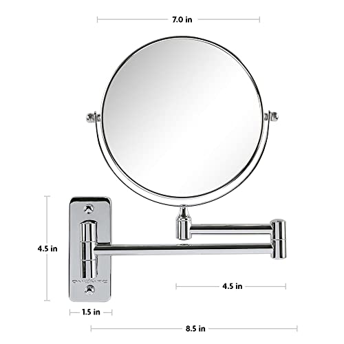 Ovente MNLFW70CH1X7X 7 Inch Wall Mounted Makeup Mirror thumb #5