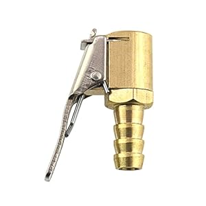 1PCS Car Auto Zinc Alloy 6mm Tyre Wheel Tire Air Chuck Inflator Pump Valve Clip Clamp Connector Adapter for Cars(1)-POOWE