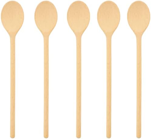 4er Set Holzlöffel Oval 23,5cm - Natürliche Kochlöffel Für Schonendes Rühren