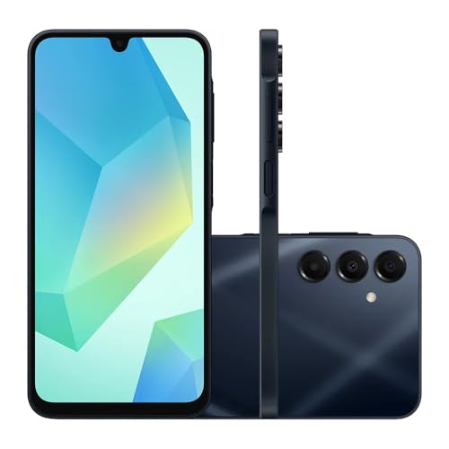 Samsung Celular Galaxy A16 5G, 128GB + 4GB RAM, Câmera de até 50MP, Tela 6.7', NFC, IP54, Bateria 5000 mAh (Azul Escuro)