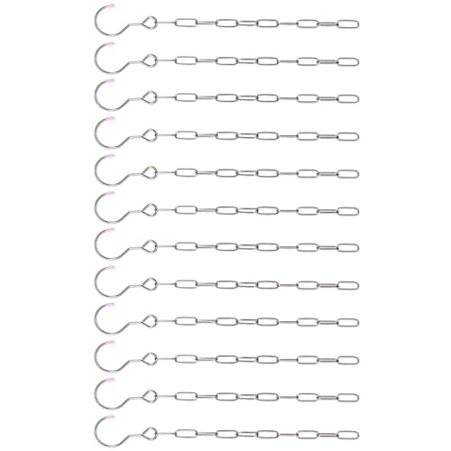 TOMETURE Ganchos Colgantes Paquete de 12 Piezas 12 para Armario de Acero Inoxidable Perchas de Espacio Longitud Ajustable para Guardarropa y Armario
