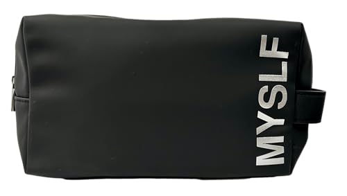 Yves Saint Laurent MYSLF PRETO PRATA Bolsa de Higiene Pessoal Zip Bolsa de Viagem Fragrância YSL Bolsa Cosmética (20 C X 12 A X 6 L) - Masculino - 2064