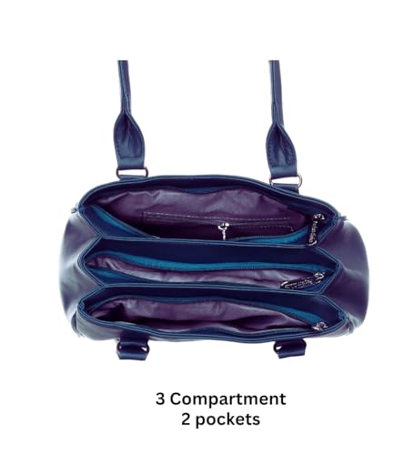 Image of Blue Women's Faux Leather Handbag for daily use