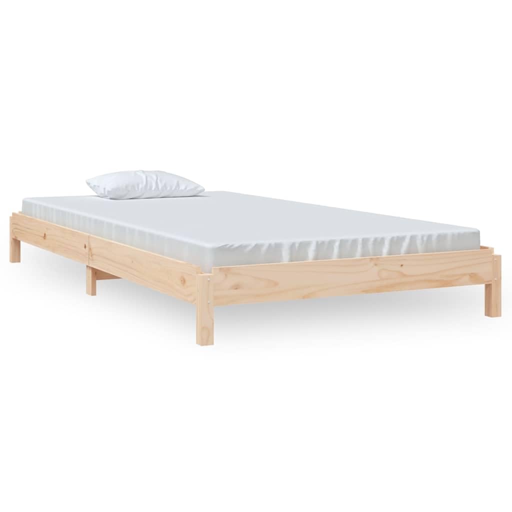 Massives Kiefernholz Stapelbett stabil stapelbar 100x200 cm Braun