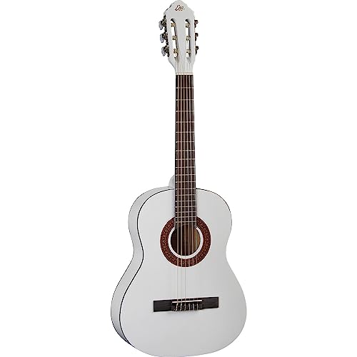 EKO GUITARS – CS-5 WHITE, Guitare Classique Série Studio, Manche 3/4, Table en Agathis, Éclisses et Fond en Tilleul Laminé, Manche en Acajou, Touche en...