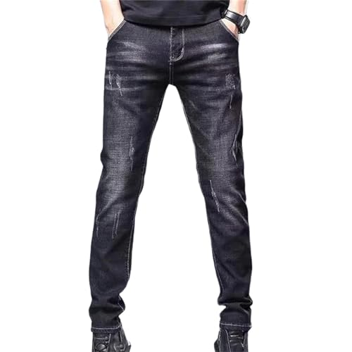 Men's Fashion Jeans – Skinny Narrow Straight Denim Pants, Casual Trousers