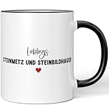JUNIWORDS Tasse, Lieblings-Steinmetz und Steinbildhauer, Schwarz (7769861)