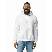 Gildan Men's G18500 Fleece Hooded Sweatshirt, 2X-Large, White