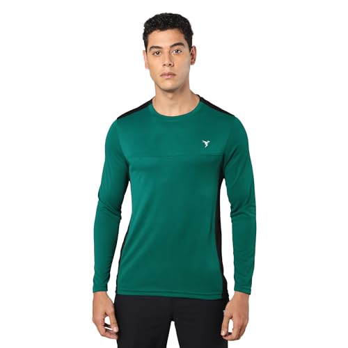 Image of TECHNOSPORT Men Polyester Slim Fit T-Shirt - (P725 P) Pack of 1