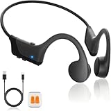SUNGDOGIN 2025 New Bluetooth Bone Conduction Headphones, Open-Ear Design, Sweatproof & Waterproof, HD Stereo Sound, 10Hrs Playtime, Lightweight for Running，Office，Daily Life (Gray-Black)