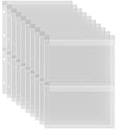 Lot De 5 Pochettes A4 En PVC Transparent - 4 Trous Pour Classeur - Étanches - Pour Documents, Timbres, Matrices De Découpe