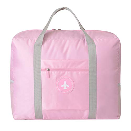 AINAAN Travel Foldable Bag & Portable Duffel for Women, Men& Kids - Waterproof Lightweight Carry On Luggage (Pink) - Image 4