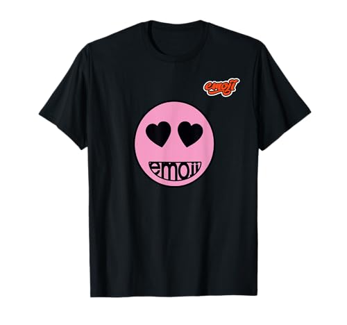 emoji de ojos de amor rosa boca cara Moda Camiseta
