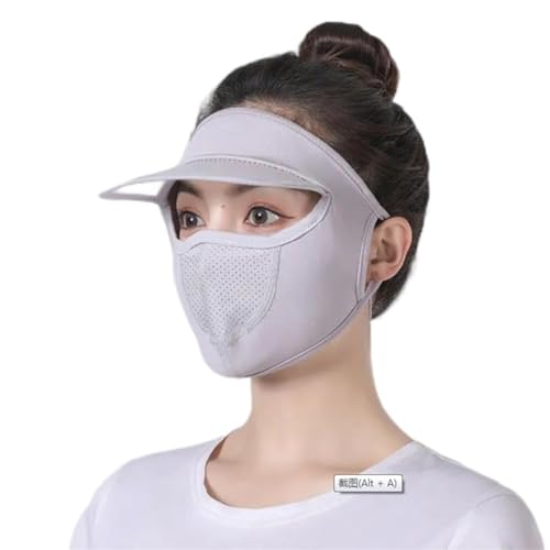 Ice Silk Full Face Mask Sombrero para Mujer Protección UV miniatura 1
