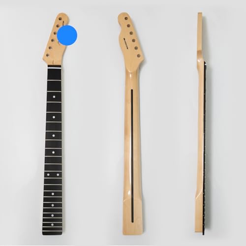 Premium Maple Guitar Neck for Fender Telecaster-Style Guitars, 22 Medium Jumbo Frets, Rosewood Fingerboard, Adjustable Truss Rod – Replacement/Upgrade for Guitars
