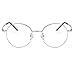 Unisex Glasses Frame Retro Silver White Round Full Frame Decoration Prescription Glasses