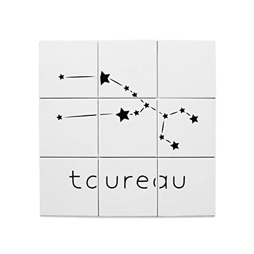 Carreaux céramique Taureau Constellation 20x20 cm pour décoration murale
